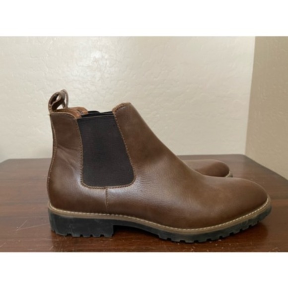 Rush By Gordon Rush Mens Nolan Chelsea Boots Brown Ankle Pull On Round Toe 9.5 - Picture 1 of 7